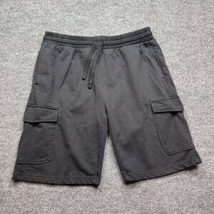 Hollywood The Jean People Cargo Shorts Mens XL Black Fleece Drawstring Casual